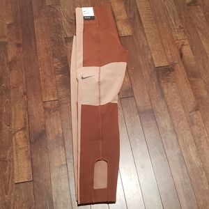 Nike Tech Pack Rose/Gold/Brown Running Leggings